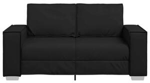 Sofa czarny 160 x 78 x 84 cm tkanina