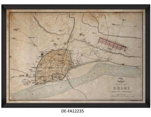 | SPRAWDŹ RABAT W KOSZYKU ! Obraz Plan of Delhi 1857 150x100 DE-FA12235 MINDTHEGAP DE-FA12235