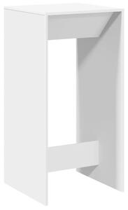 Stolik barowy, biały, 51x50x103,5 cm, materiał drewnopochodny