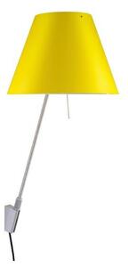 Luceplan - Costanzina Lampa Ścienna Alu/Smart Yellow