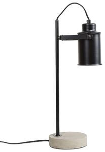 Industrialna lampa stołowa metalowa 37 cm regulowany klosz czarna Mundaka Beliani