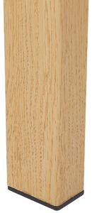 Nowoczesny stół do jadalni blat ze szkła hartowanego nogi jasne drewno Tavira Beliani