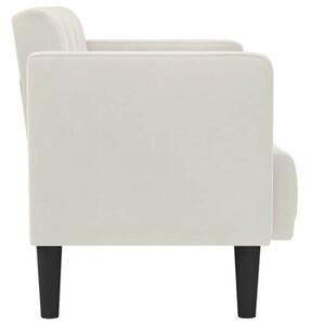 Sofa dwuosobowa kremowa 111 cm aksamitna