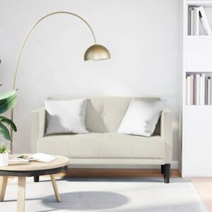 Sofa dwuosobowa kremowa 111 cm aksamitna