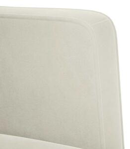 Sofa dwuosobowa kremowa 111 cm aksamitna