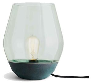 New Works - Bowl Lampa Stołowa Verdigrised Copper/Light Green Glass