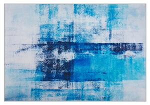 Prostokątny dywan krótkowłosy 140 x 200 cm abstrakcyjny wzór niebieski Trabzon Beliani