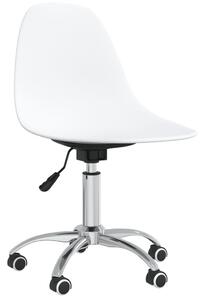 Obrotowe krzesło biurowe, białe, PP