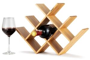 Bambusowy pionowy stojak na wino 8 butelek