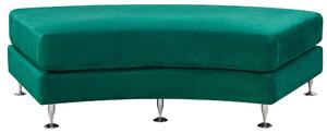 Sofa 7-osobowa półokrągła zielona welurowa modułowa z otomaną Rotunde Beliani