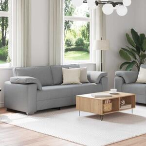 Zestaw sof 2 szt. jasnoszary 219 x 77 x 82 cm tkanina