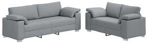 Zestaw sof 2 szt. jasnoszary 219 x 77 x 82 cm tkanina