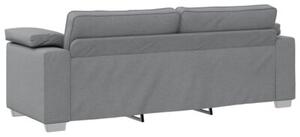 Sofa jasnoszary 219 x 77 x 82 cm tkanina