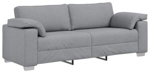 Sofa 3 szt. jasnoszary tkanina lniana