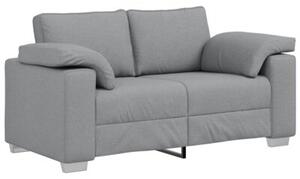 Sofa 3 szt. jasnoszary tkanina lniana