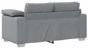 Sofa 3 szt. jasnoszary tkanina lniana