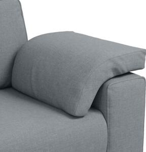 Sofa jasnoszary 219 x 77 x 82 cm tkanina