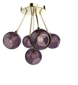Design By Us - Ballroom Molecule Lampa Wisząca Brass/Purple