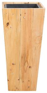 Wysoka donica drewniana z litego drewna sosnowego 28 x 28 cm Larisa Beliani