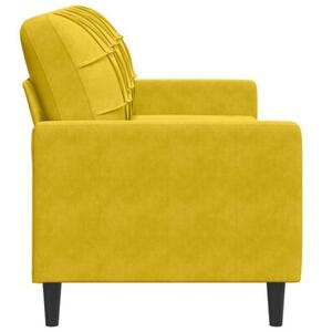Sofa 3-osobowa, Å¼Ã³Åty, 180 cm, tapicerowana aksamitem
