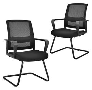 Ergonomiczny fotel biurowy na płozach zestaw 2 szt