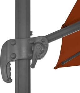 Parasol wiszący z aluminiowym słupkiem, 300x300 cm, terakota