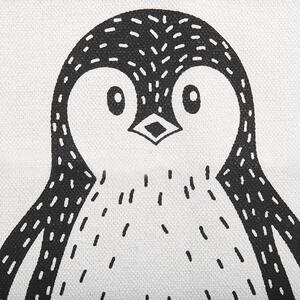Dywan do pokoju dziecięcego motyw pingwina 60 x 90 cm biało-czarny Hajdarabad Beliani