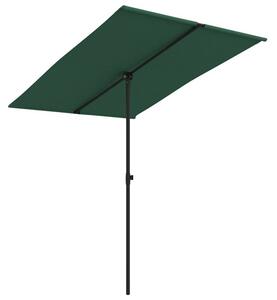 Parasol ogrodowy na aluminiowym słupku, 2x1,5 m, zielony