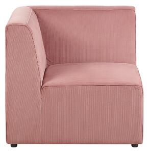 Nowoczesna sofa modułowa 6-osobowa kanapa sztruksowa różowa Lemvig Beliani