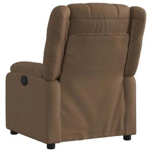 Fotel rozkÅadany, brÄ zowy, obity tkaninÄ