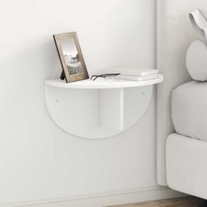 Nowoczesna biała półka ścienna z materiału drewnopochodnego - minimalistyczny design do salonu, sypialni i biura