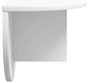 Nowoczesna biała półka ścienna z materiału drewnopochodnego - minimalistyczny design do salonu, sypialni i biura