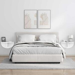 Nowoczesna biała półka ścienna z materiału drewnopochodnego - minimalistyczny design do salonu, sypialni i biura