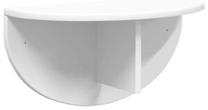 Nowoczesna biała półka ścienna z materiału drewnopochodnego - minimalistyczny design do salonu, sypialni i biura