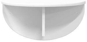 Nowoczesna biała półka ścienna z materiału drewnopochodnego - minimalistyczny design do salonu, sypialni i biura