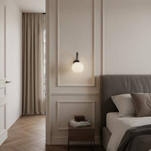 Kinkiet ścienny łazienkowy nad lustro loft EDYLIT czarny biały klosz ROLKA 15-263 1xE27