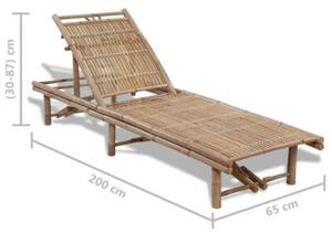 Leżak plażowy, bambusowy