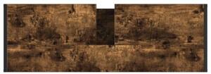 Industrialna szafka łazienkowa z materiału drewnopochodnego w kolorze dąb dymny, 90 x 30 x 60 cm