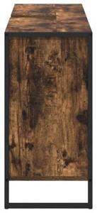 Industrialna szafka łazienkowa z materiału drewnopochodnego w kolorze dąb dymny, 90 x 30 x 60 cm