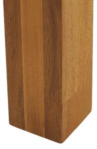 Rustykalny zestaw 2 krzeseł drewnianych ogrodowych jasne drewno akacjowe Livorno Beliani