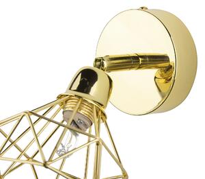 Nowoczesny zestaw 2 lamp ściennych w kształcie diamentów złote Erma Beliani