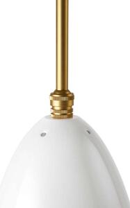 GUBI - Gräshoppa Lampa Wisząca Glossy Alabaster White/Brass