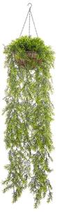 Wisząca sztuczna paprotka roślina zielona w jutowej doniczce 150 cm Fern Beliani