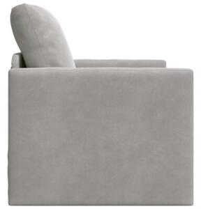Sofa bed jasnoszary 74 x 77 x 81 cm aksamit
