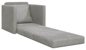 Sofa bed jasnoszary 74 x 77 x 81 cm aksamit