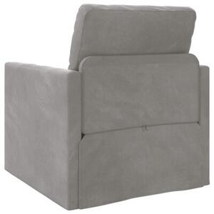Sofa bed jasnoszary 74 x 77 x 81 cm aksamit