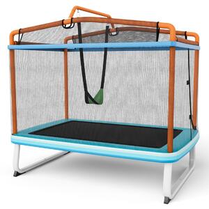 Trampolina dla dzieci z siatką zabezpieczającą pomarańczowa