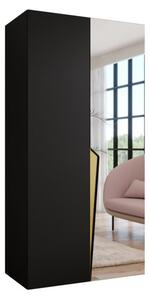 Szafa uchylna otwierana Piano 2 100 wys. 202 cm czarny + u. zÅoty