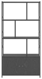Półka na książki czarny dąb 80 x 30 x 155,5 cm