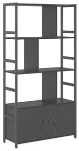 Półka na książki czarny dąb 80 x 30 x 155,5 cm